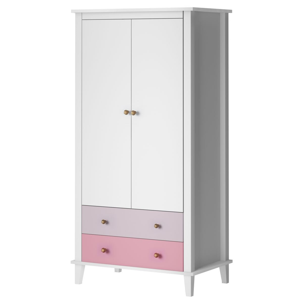 Monarch Hill Poppy Wardrobe With 2 Doors And 2 Drawers In Pink