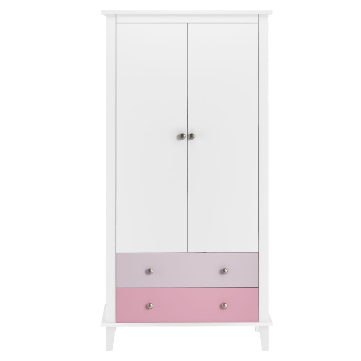 Monarch Hill Poppy Wardrobe With 2 Doors And 2 Drawers In Pink