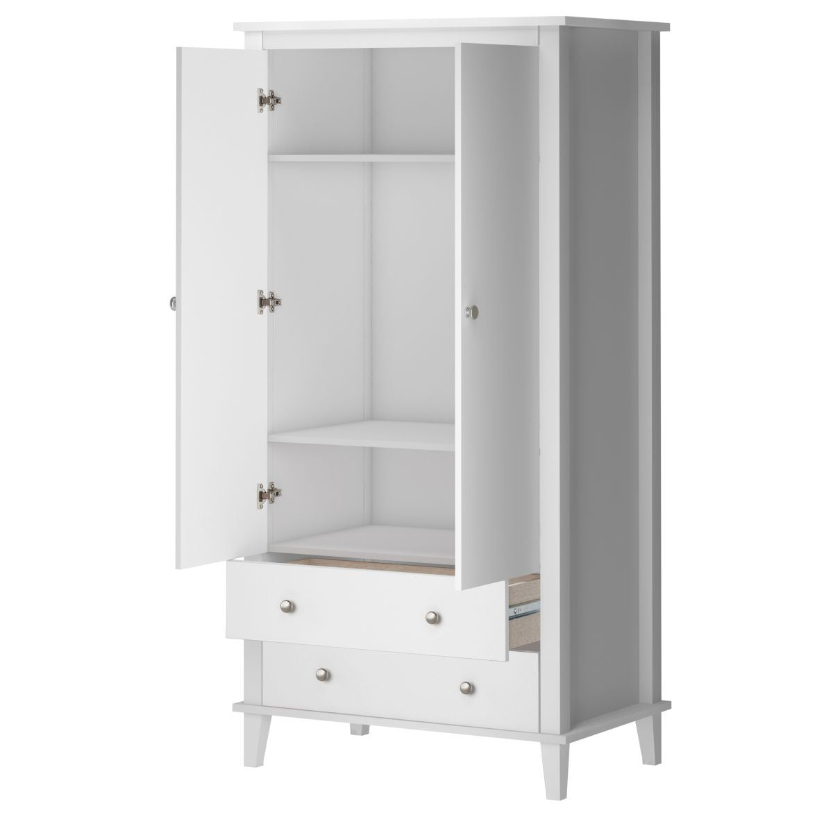 Monarch Hill Poppy Wardrobe With 2 Doors And 2 Drawers In White