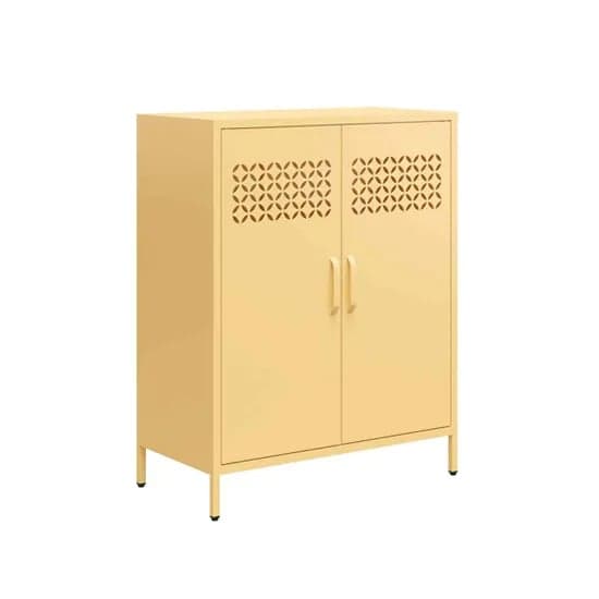 Annie Metal Storage Cabinet With 2 Doors In Sun Yellow