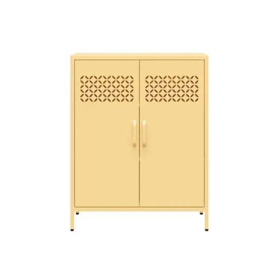 Annie Metal Storage Cabinet With 2 Doors In Sun Yellow
