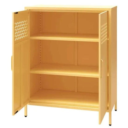 Annie Metal Storage Cabinet With 2 Doors In Sun Yellow