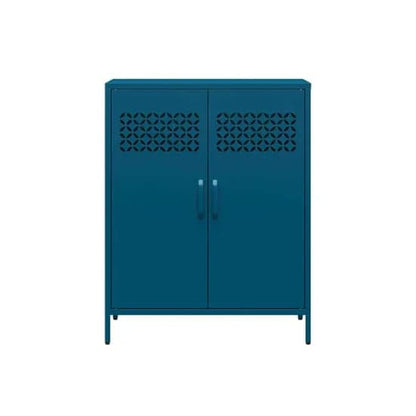 Annie Metal Storage Cabinet With 2 Doors In Deep Ocean Blue