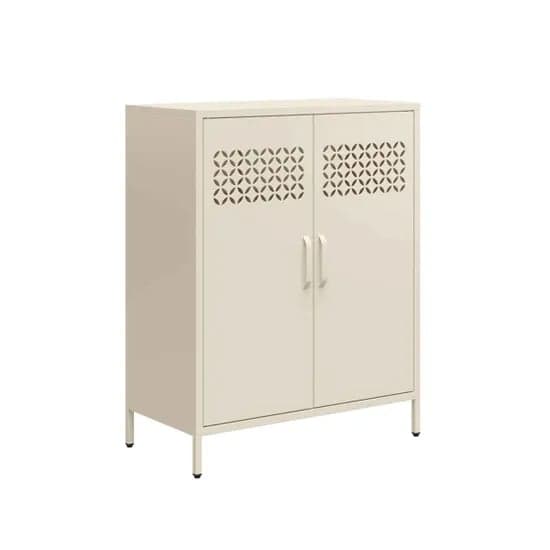 Annie Metal Storage Cabinet With 2 Doors In Deep Parchment