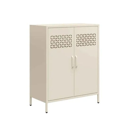 Annie Metal Storage Cabinet With 2 Doors In Deep Parchment