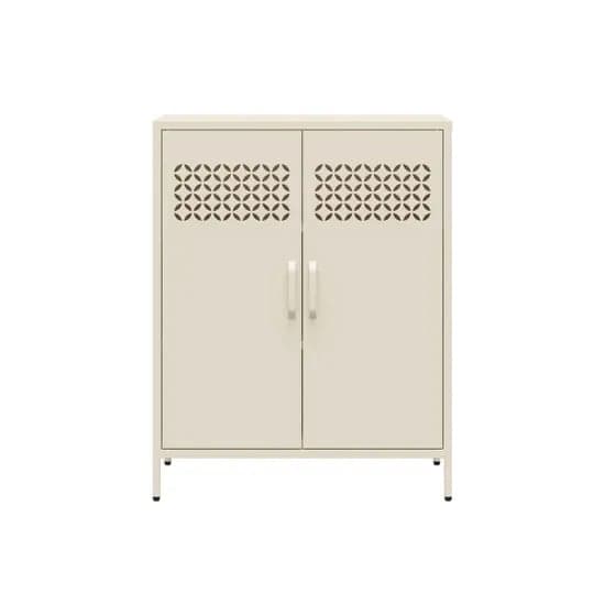Annie Metal Storage Cabinet With 2 Doors In Deep Parchment