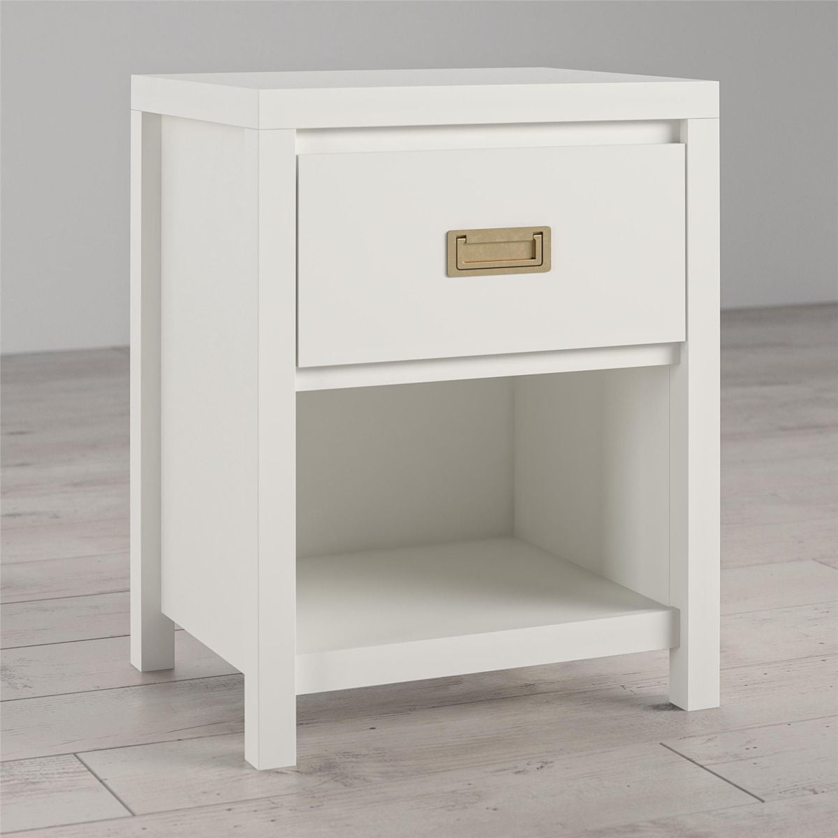 Haven Wooden Bedside Cabinet With 1 Drawer In White