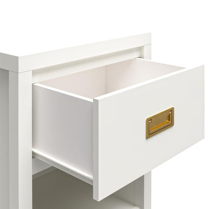 Haven Wooden Bedside Cabinet With 1 Drawer In White