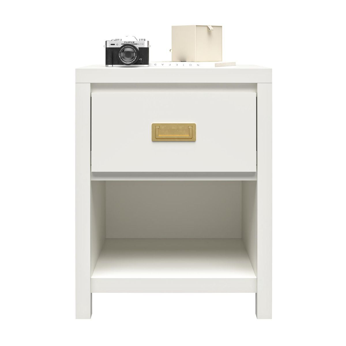 Haven Wooden Bedside Cabinet With 1 Drawer In White