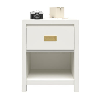 Haven Wooden Bedside Cabinet With 1 Drawer In White