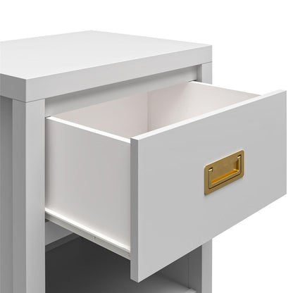 Haven Wooden Bedside Cabinet With 1 Drawer In Grey