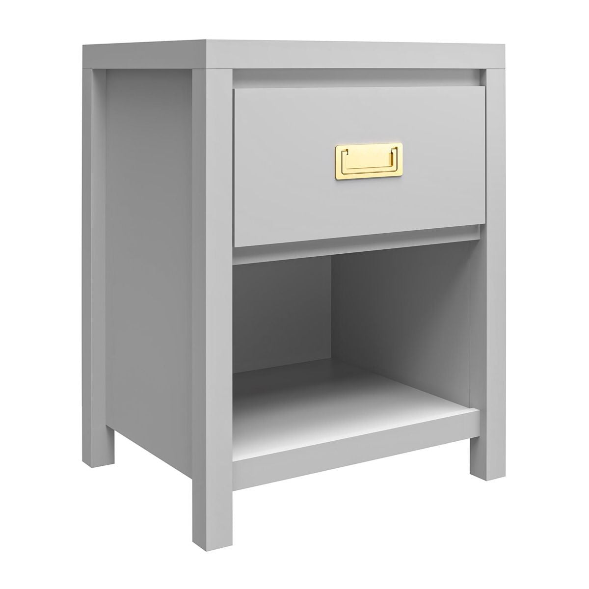 Haven Wooden Bedside Cabinet With 1 Drawer In Grey