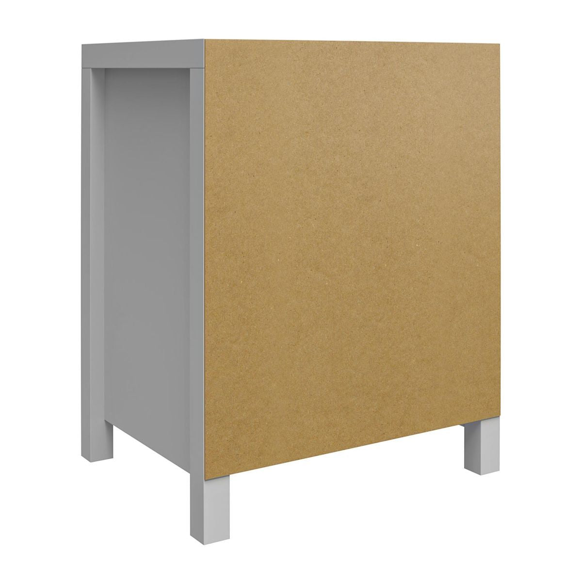 Haven Wooden Bedside Cabinet With 1 Drawer In Grey