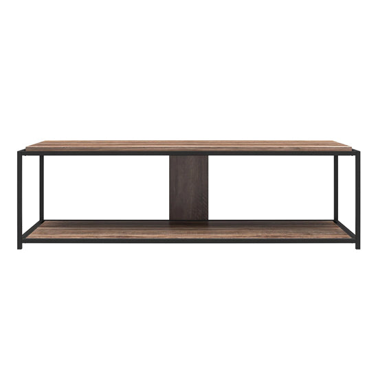Quincy Wooden TV Stand In Weathered Oak