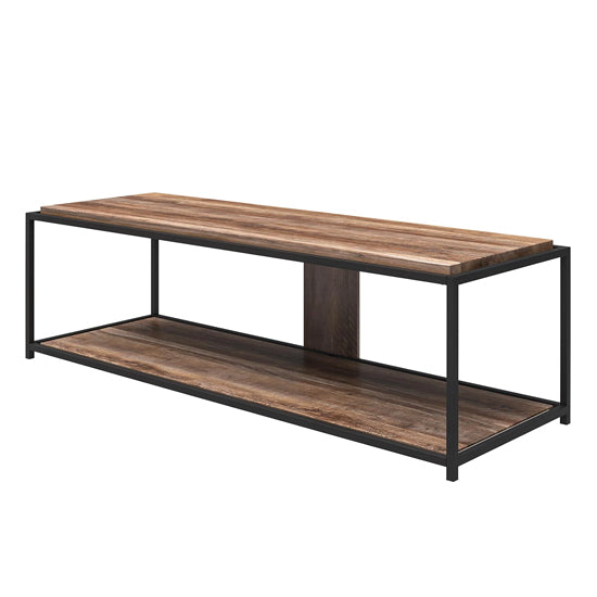 Quincy Wooden TV Stand In Weathered Oak