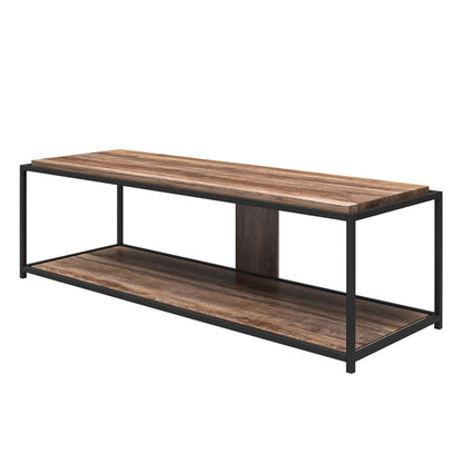 Quincy Wooden TV Stand In Weathered Oak
