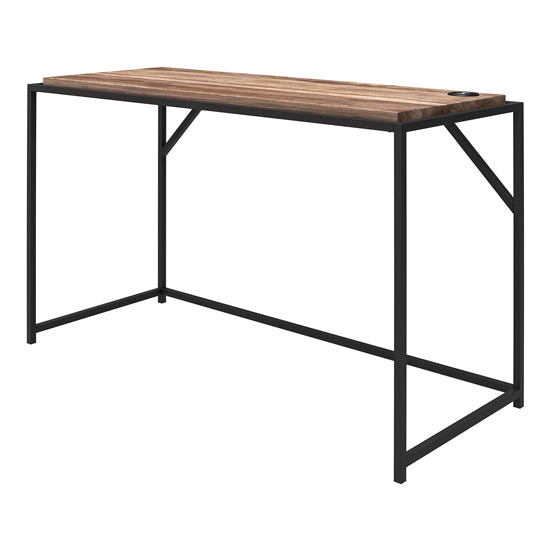 Quincy Wooden Laptop Desk In Weathered Oak