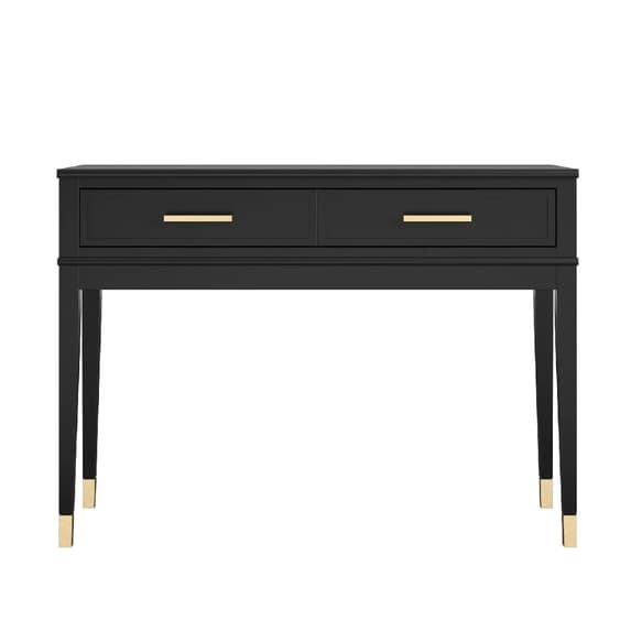 Westerleigh Wooden Console Table With 2 Drawers In Black