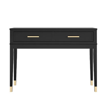 Westerleigh Wooden Console Table With 2 Drawers In Black