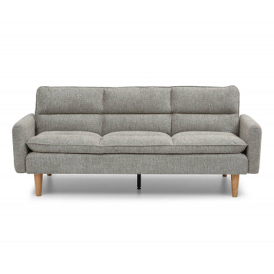 Cosy Rest Chenille Effect Fabric 3 Seater Sofa Bed In Natural