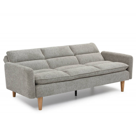 Cosy Rest Chenille Effect Fabric 3 Seater Sofa Bed In Natural