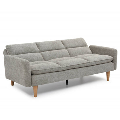Cosy Rest Chenille Effect Fabric 3 Seater Sofa Bed In Natural