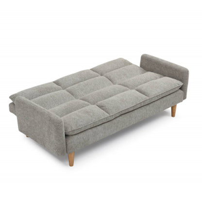 Cosy Rest Chenille Effect Fabric 3 Seater Sofa Bed In Natural