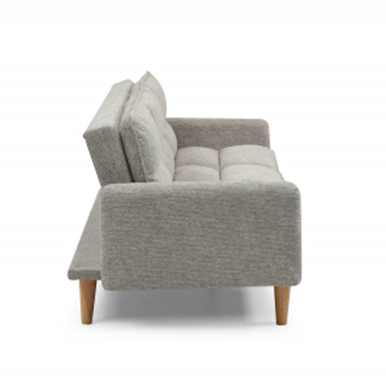Cosy Rest Chenille Effect Fabric 3 Seater Sofa Bed In Natural