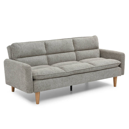 Cosy Rest Chenille Effect Fabric 3 Seater Sofa Bed In Natural