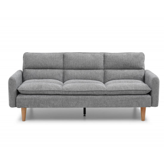 Cosy Rest Chenille Effect Fabric 3 Seater Sofa Bed In Light Grey