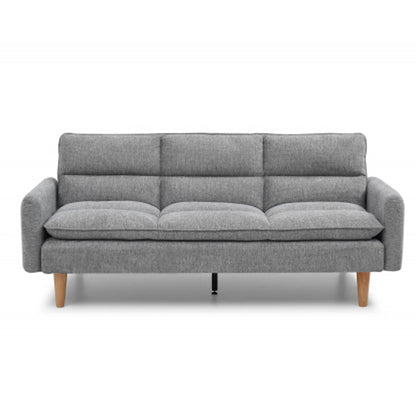 Cosy Rest Chenille Effect Fabric 3 Seater Sofa Bed In Light Grey