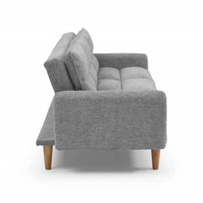 Cosy Rest Chenille Effect Fabric 3 Seater Sofa Bed In Light Grey