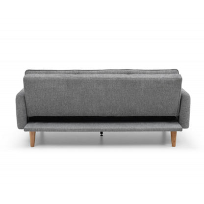 Cosy Rest Chenille Effect Fabric 3 Seater Sofa Bed In Light Grey
