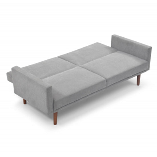 Relax Linen Effect 3 Seater Sofa Bed In Grey
