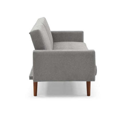 Relax Linen Effect 3 Seater Sofa Bed In Grey