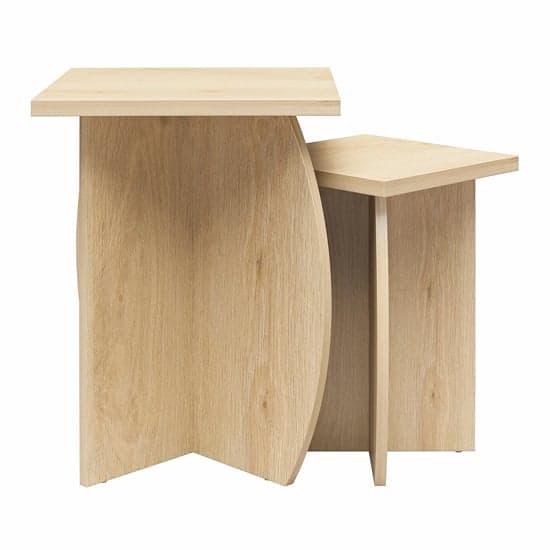 Voler Wooden Nest Of 2 Tables In Light Oak