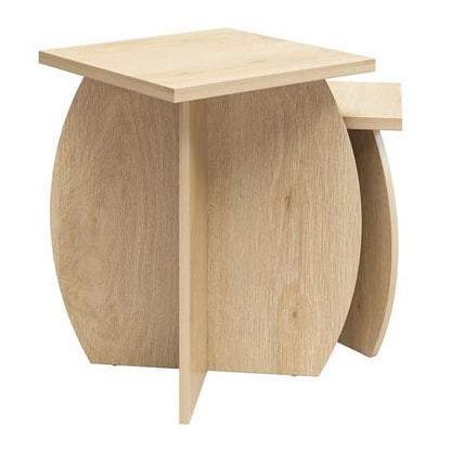Voler Wooden Nest Of 2 Tables In Light Oak