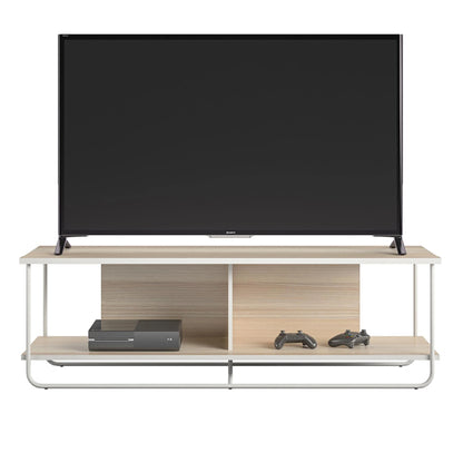 Dante Wooden TV Stand With 2 Shelves In Natural