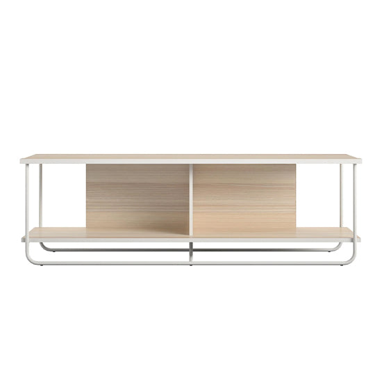 Dante Wooden TV Stand With 2 Shelves In Natural