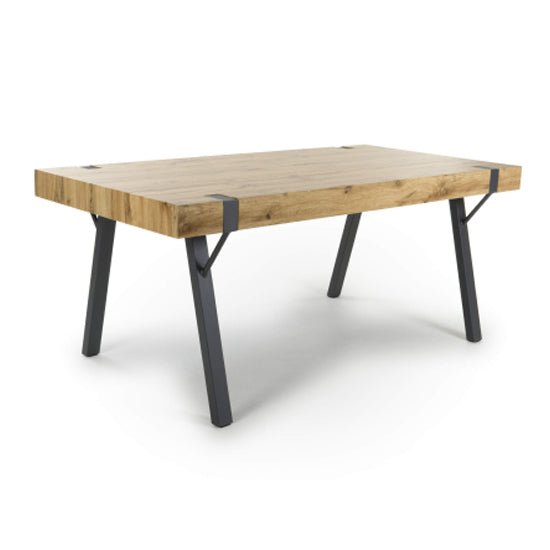 Newark Large Wooden Dining Table In Wood Grain Effect