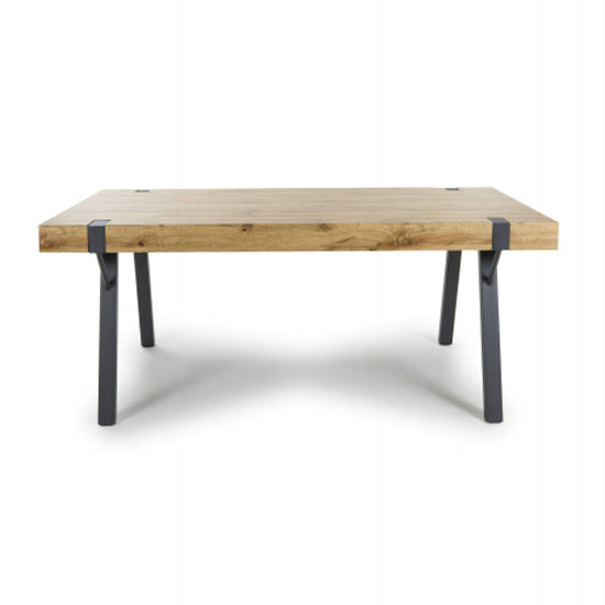 Newark Large Wooden Dining Table In Wood Grain Effect