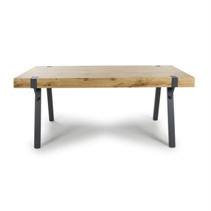 Newark Large Wooden Dining Table In Wood Grain Effect