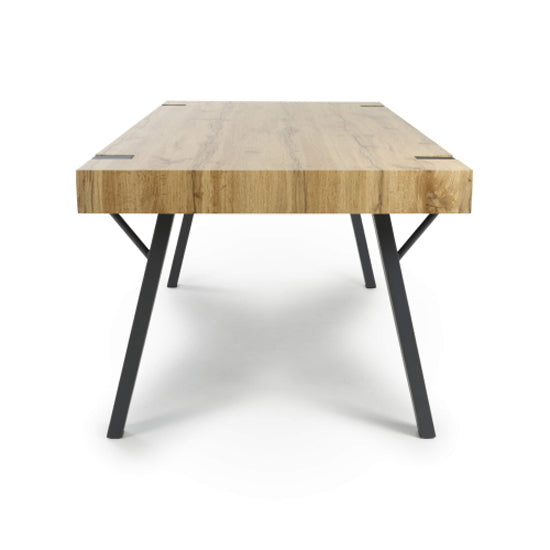 Newark Large Wooden Dining Table In Wood Grain Effect