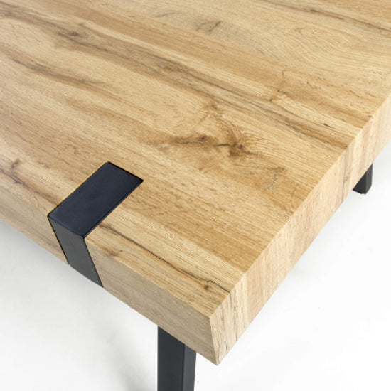 Newark Large Wooden Dining Table In Wood Grain Effect
