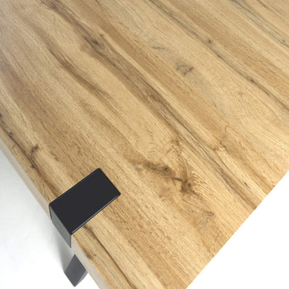Newark Large Wooden Dining Table In Wood Grain Effect