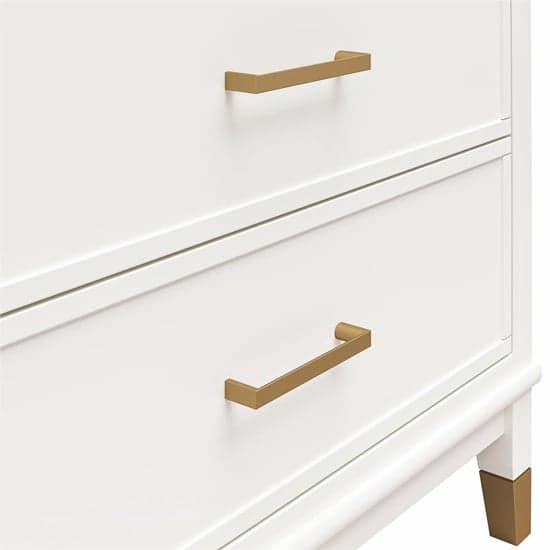 Westerleigh 3 In 1 Wooden TV Stand With 3 Drawers In White