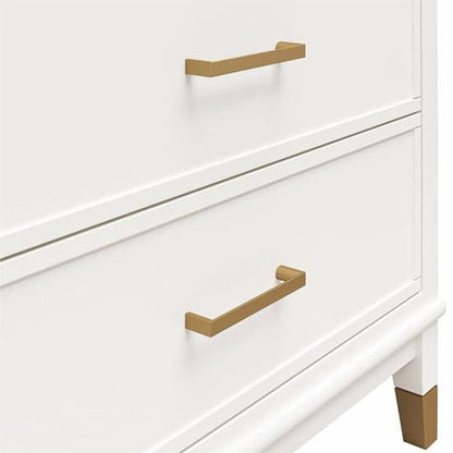 Westerleigh 3 In 1 Wooden TV Stand With 3 Drawers In White