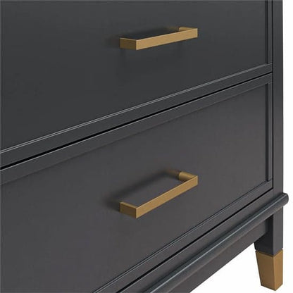 Westerleigh 3 In 1 Wooden TV Stand With 3 Drawers In Black