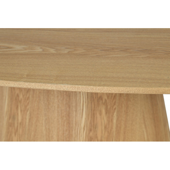 Cleveland Oval Wooden Dining Table In Natural Wood Grain Effect