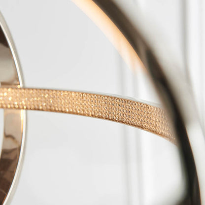 Barton Clear Faceted 4 Lights Ceiling Pendant Light In Bright Nickel